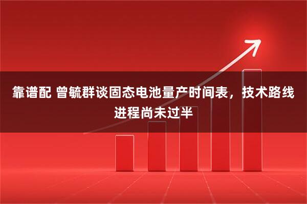 靠谱配 曾毓群谈固态电池量产时间表，技术路线进程尚未过半