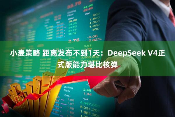 小麦策略 距离发布不到1天：DeepSeek V4正式版能力堪比核弹